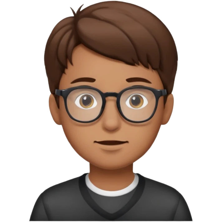 brown haired boy with glasses emoji
