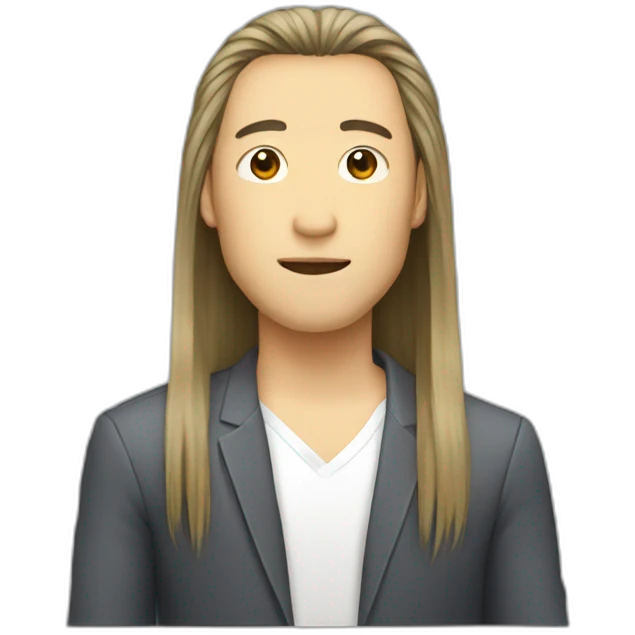 long-hair-men-japanese-designer-One-person emoji