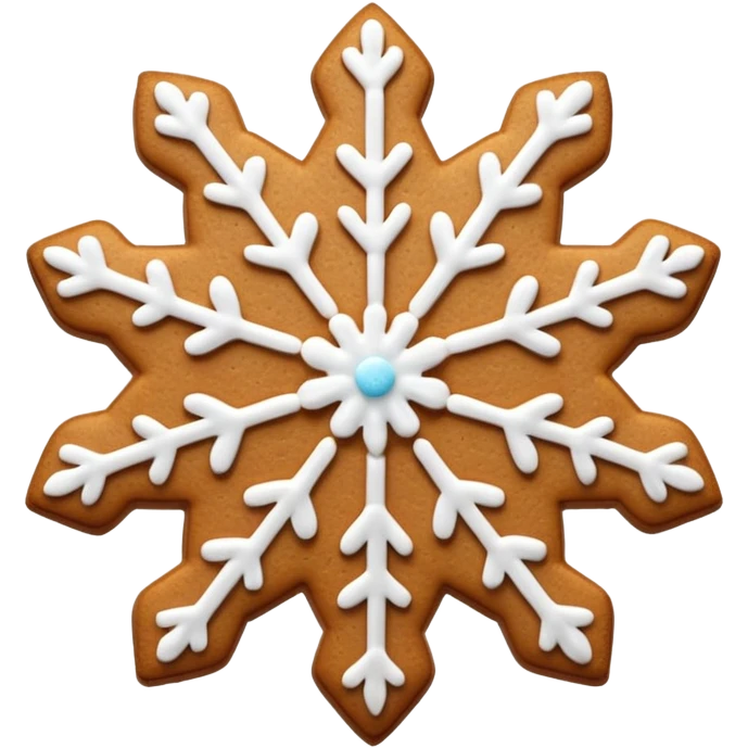 gingerbread cookie in snowflake shape emoji