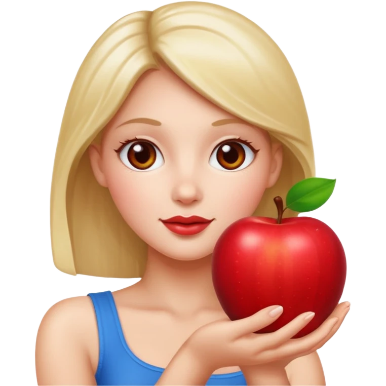 eve with an apple emoji