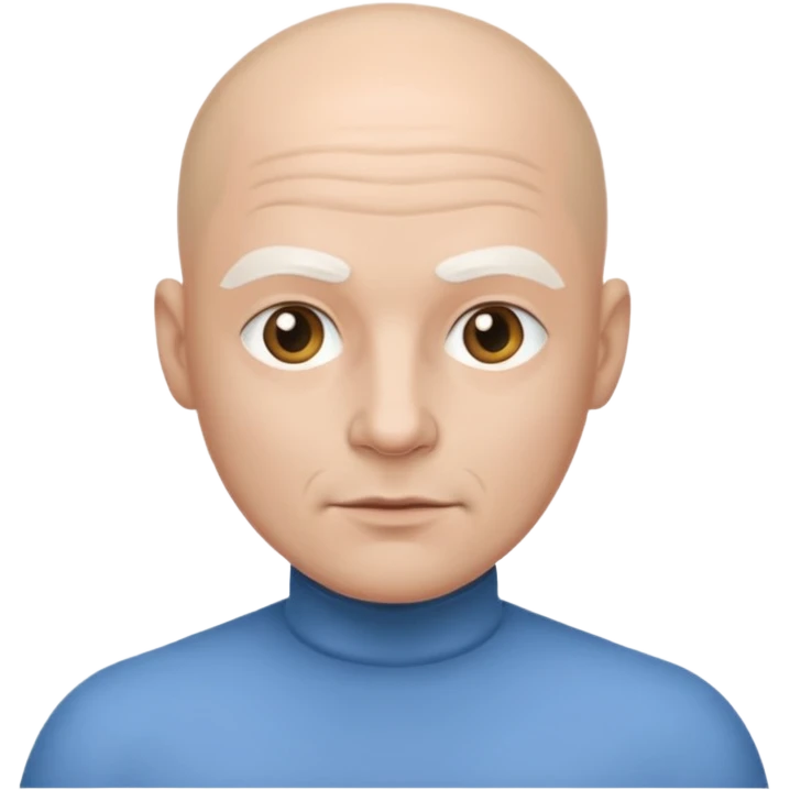powder white skin bald man emoji