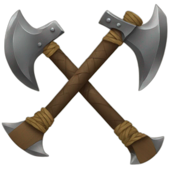 Crossed axes viking  emoji