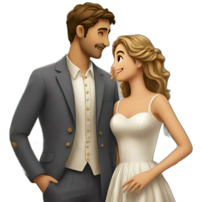 Couple romantique italien emoji