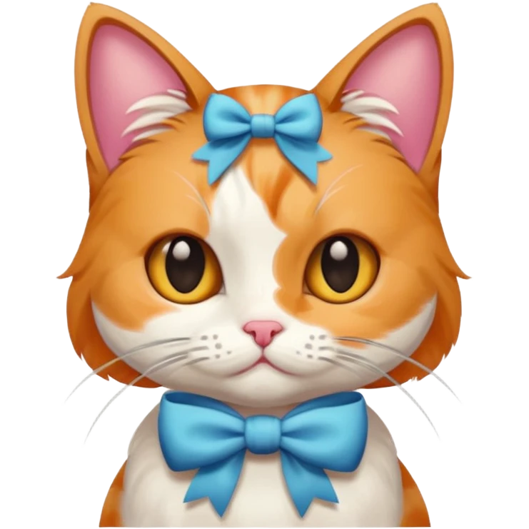 GATITA ENAMORADA CON UN MOÑO emoji