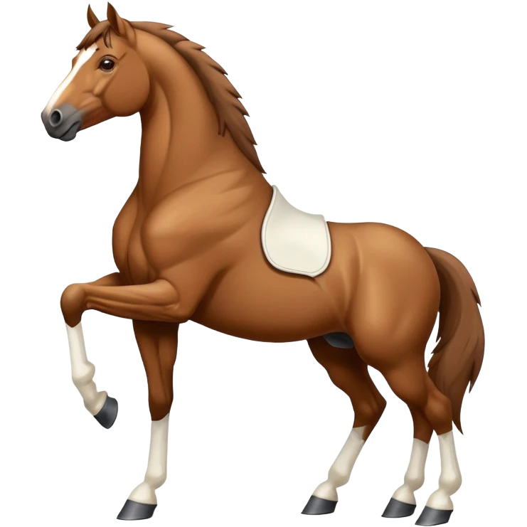 Horse Brown and withe  emoji