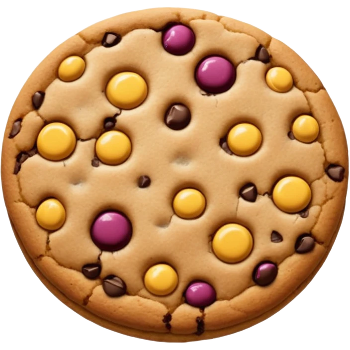 chocolate chip cookie with dark chocolate chips emoji