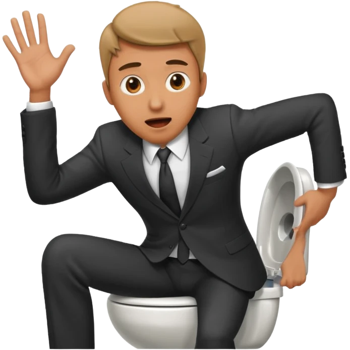 Random guys head sticking out of a toilet emoji
