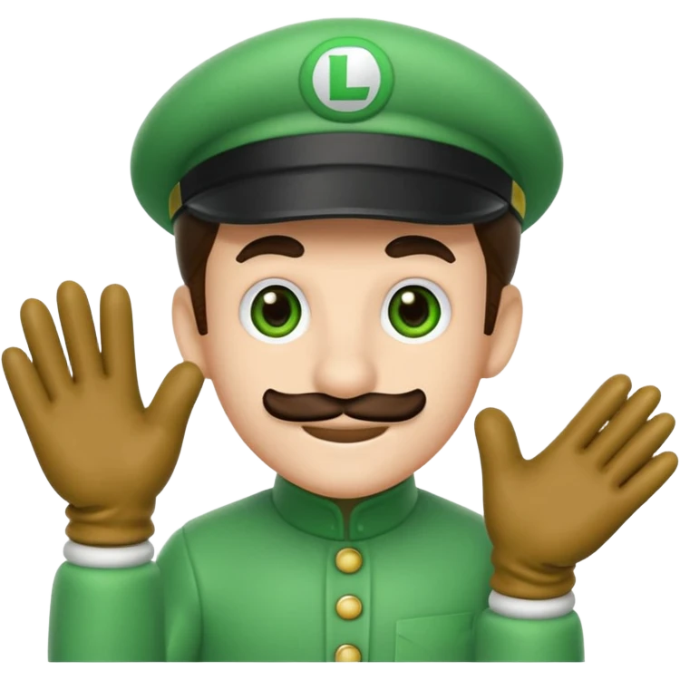 Luigi white gloves emoji