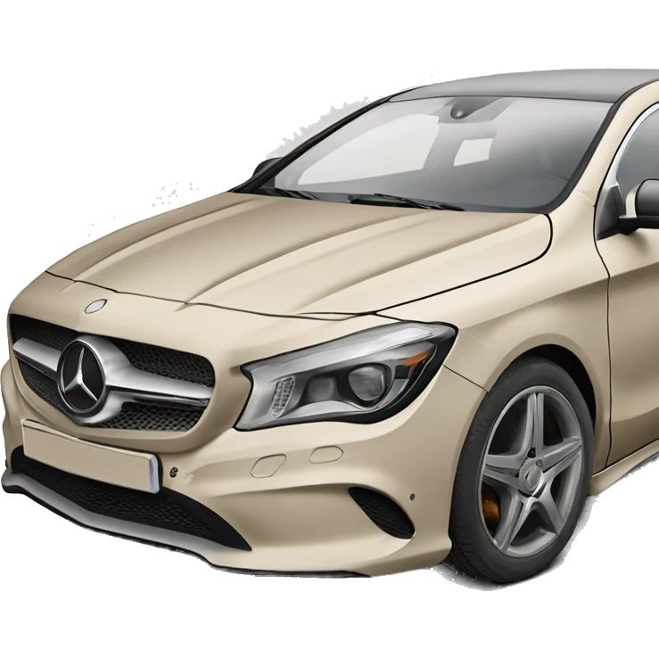 one beige mercedes benz cla emoji
