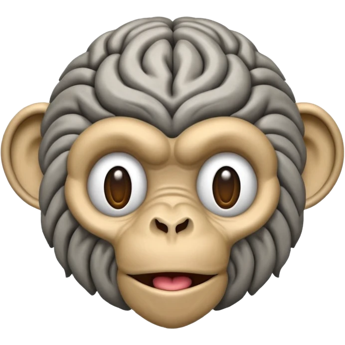 brain monkey emoji