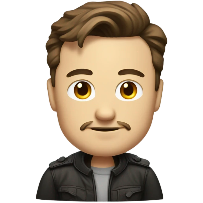 Elon musk tiny mustache emoji