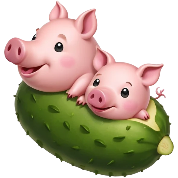 Rolling pickle with pig emoji