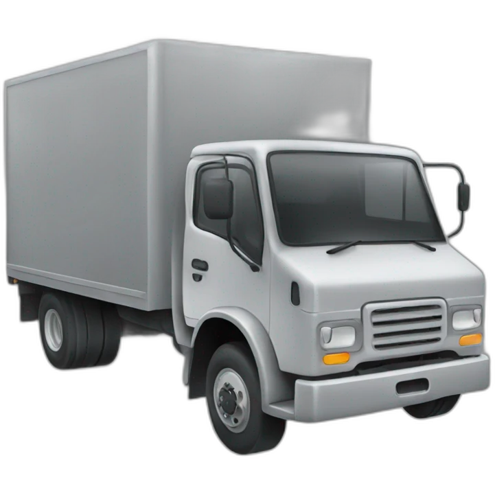 outlined icon of a truck grayshade emoji