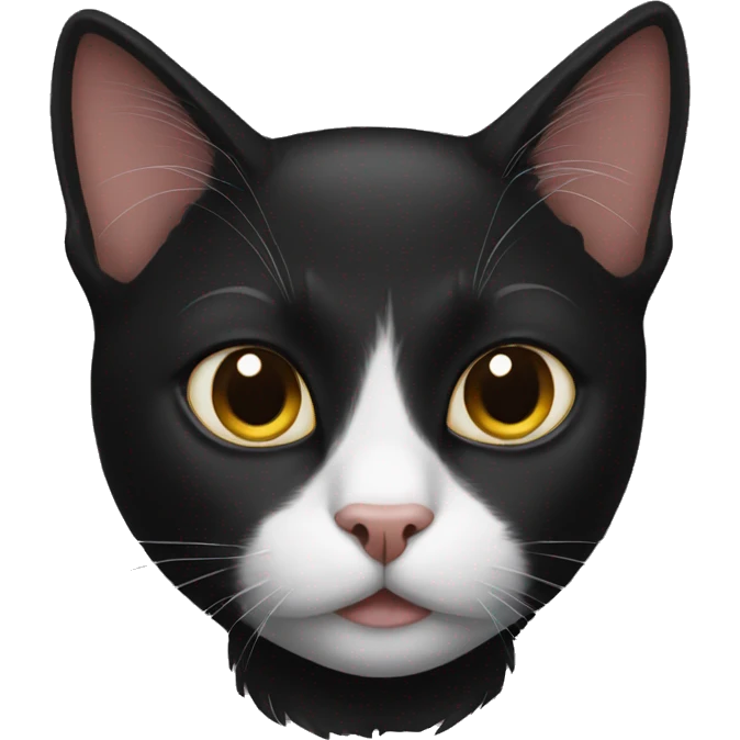 Black cat portrait emoji