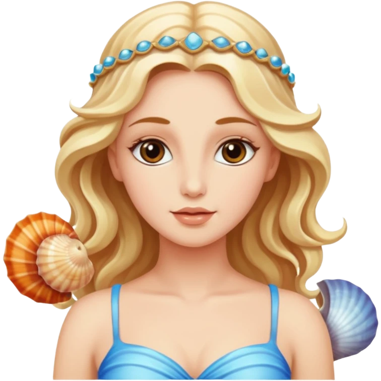 Aphrodite avec des coquillages  emoji