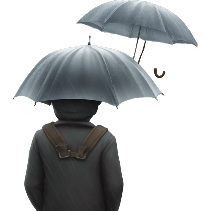 Alone rain breakup emoji