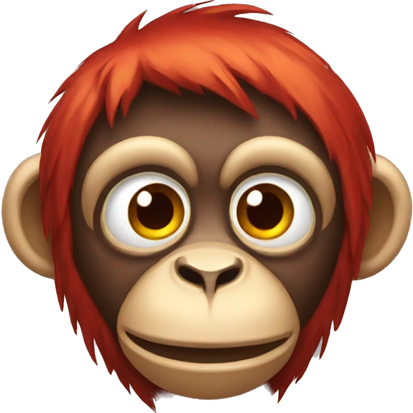 Hot and red face monkey emoji