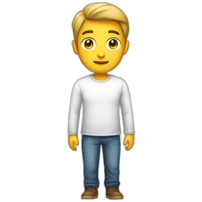 Person wear a light shirt emoji