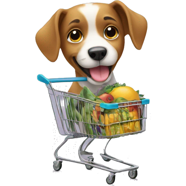 dog going shopping emoji