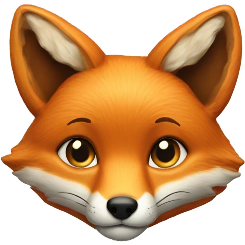 Heart with fox inside emoji