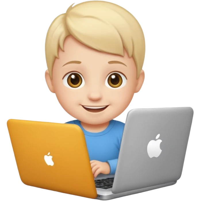 A baby DEVELOPER WITH A laptop emoji