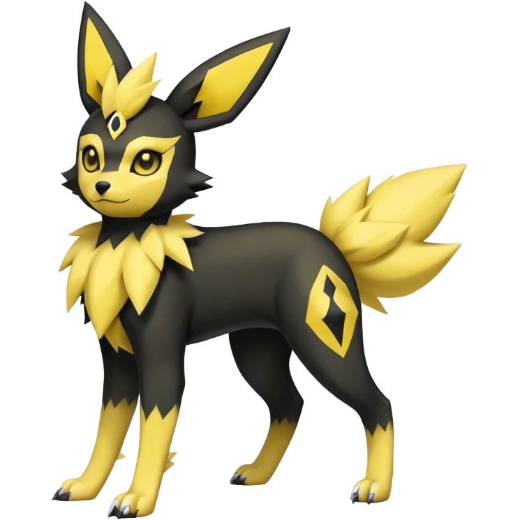 Umbreon-Jolteon-Fakemon-hybrid-fusion- full body emoji