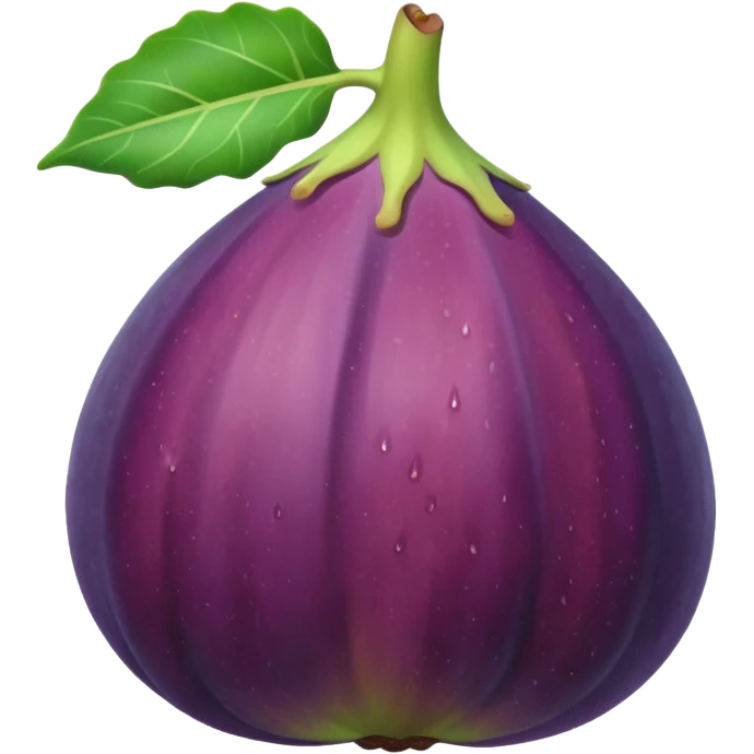 Please create a emoji of a cross-section of a fig with a small leaf emoji