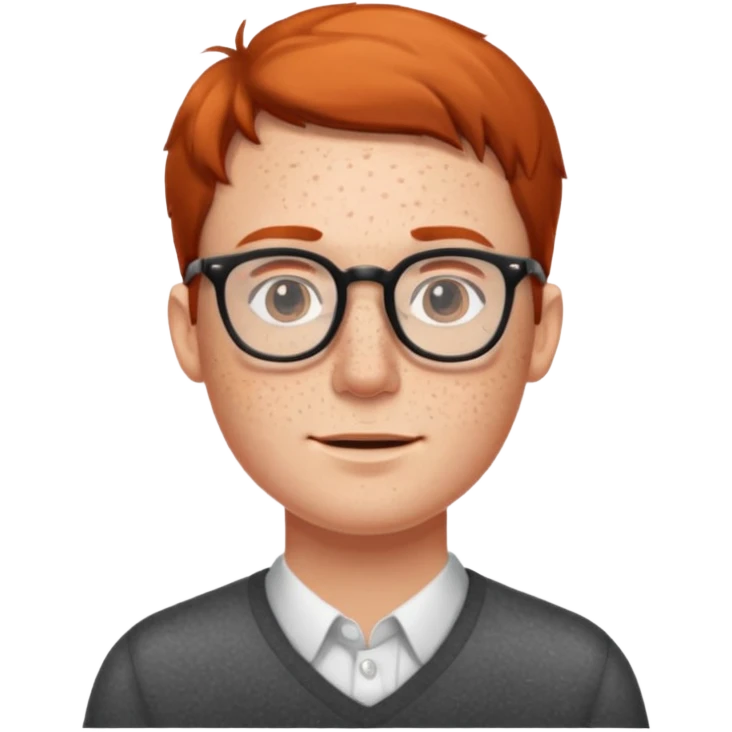 freckled man with glasses emoji