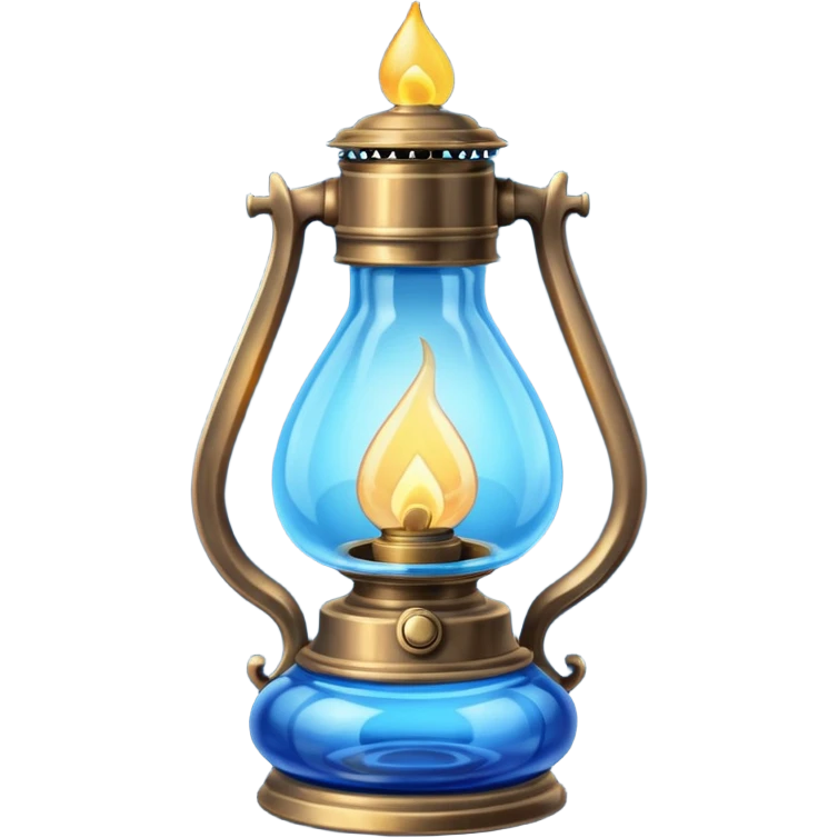 Oil lamp blue emoji