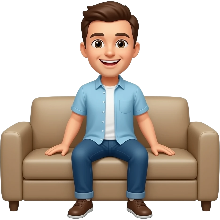 happy man on the sofa emoji