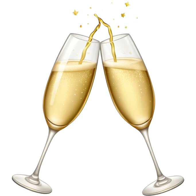 two clinking glasses emoji, anniversary, celebration, sparkles, happy emoji
