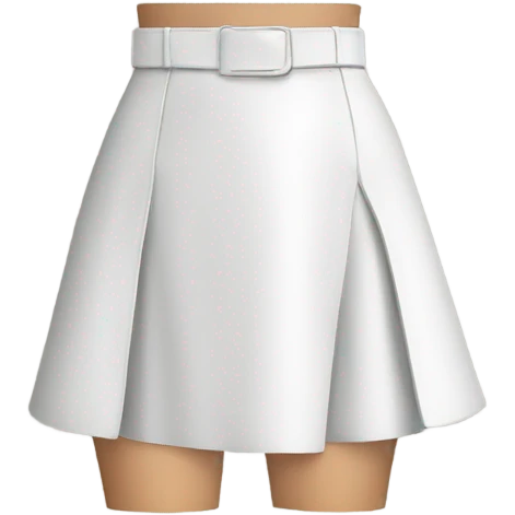 White High waisted leather skirt isolated emoji
