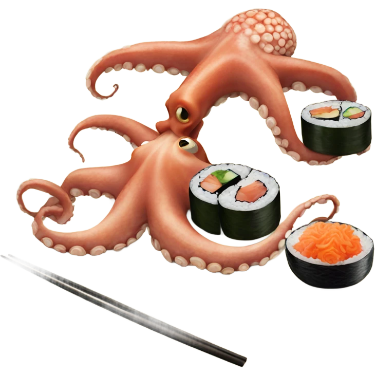 Octopus making sushi  emoji