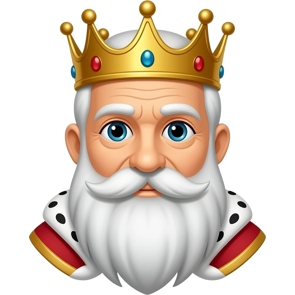 Old man with beard and crown emoji