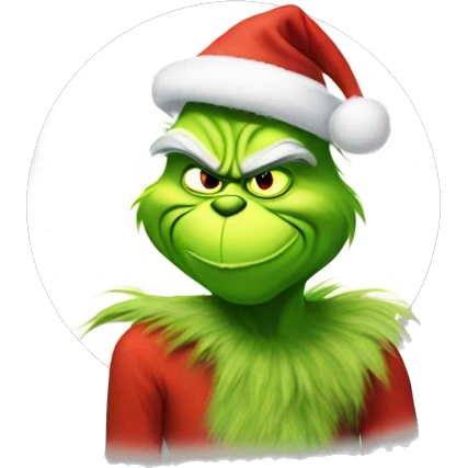 Grinch with Christmas tree emoji