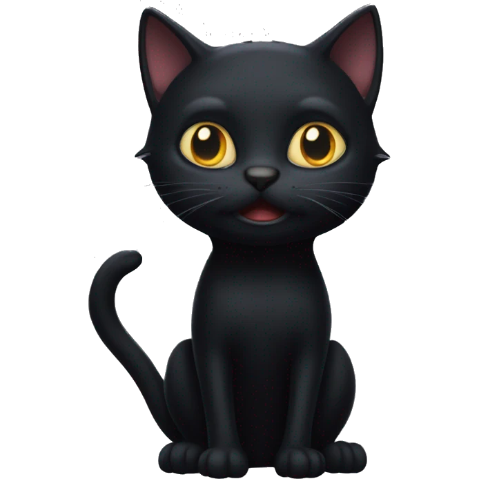 The insidious black cat is up to something emoji