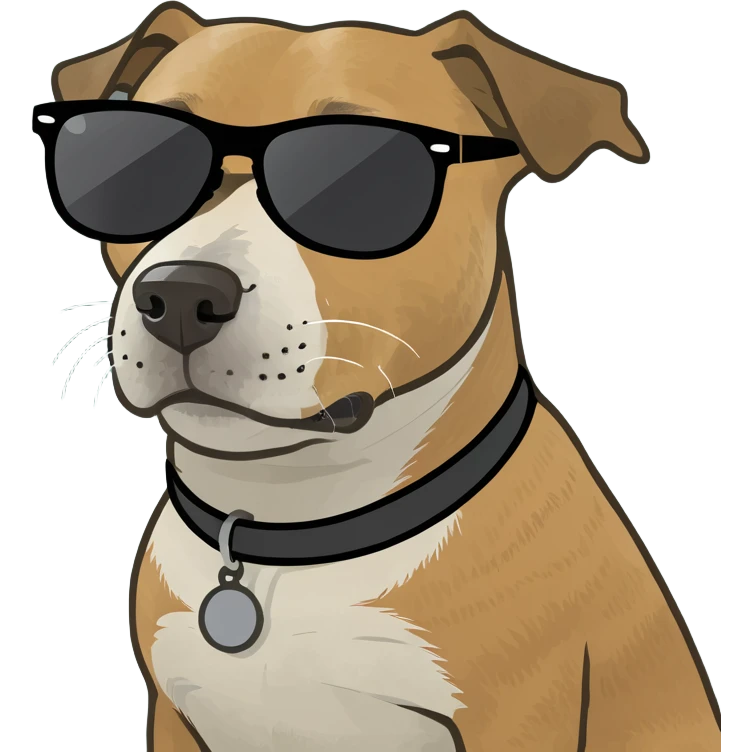 Dog with sunglasses emoji