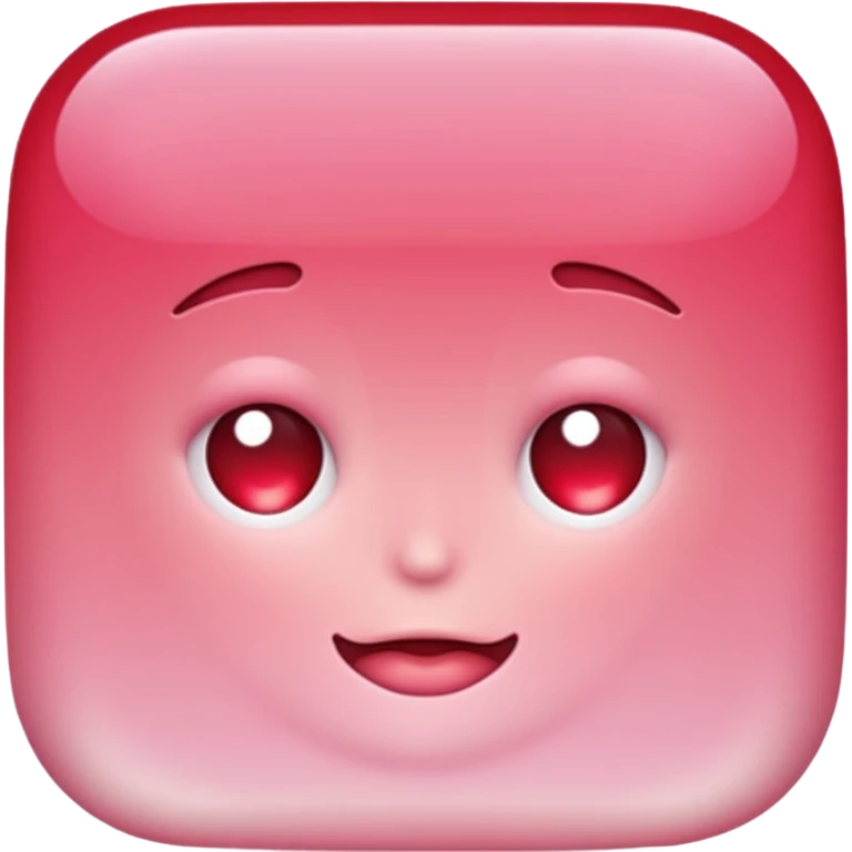 Blush pink and red emoji