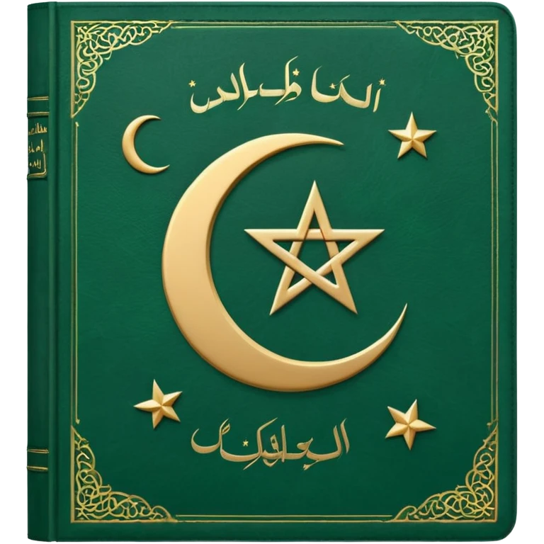 Closed Quran with the Islamic Symbol on it (moon and star) emoji