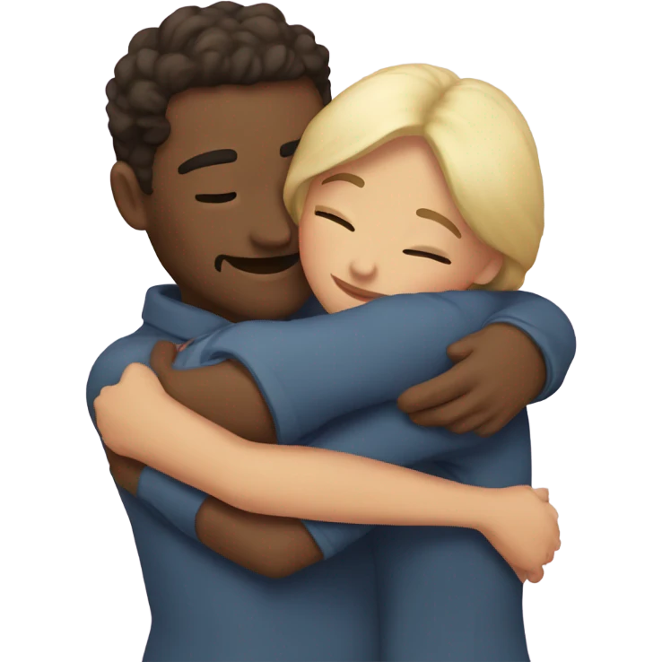 Romantic hug emoji