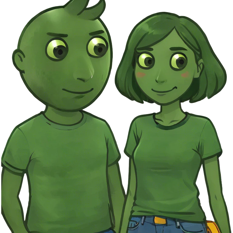 tall girl and short guy emoji