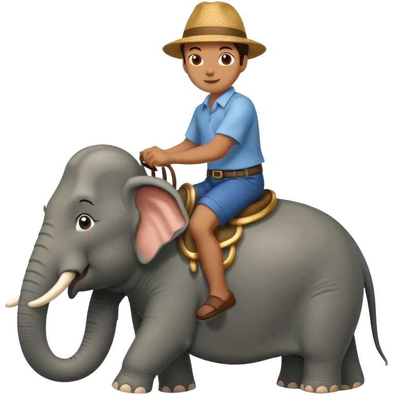  Rider on elephant emoji
