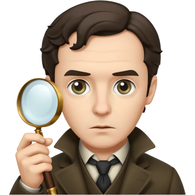 sherlock holmesholding magnifying glass emoji