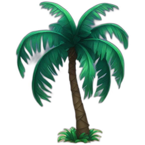 palm tree, night emoji