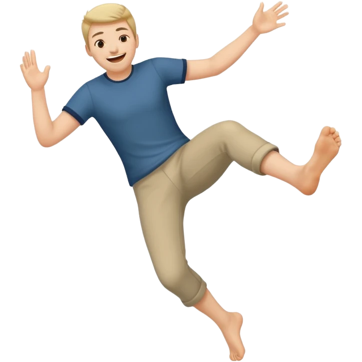 Giggling while kicking feet in the air emoji