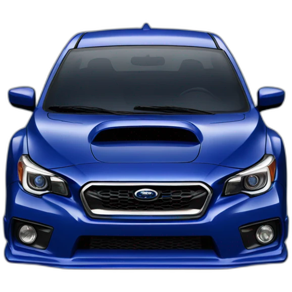 Dark Blue Subaru wrx hyperrealistic emoji