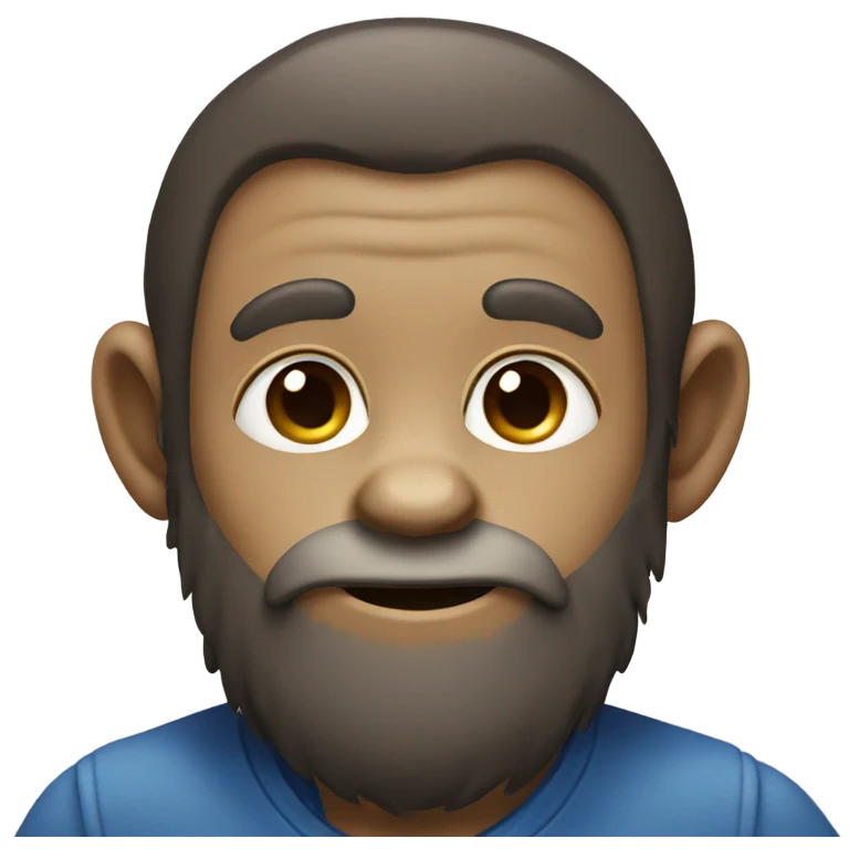 Monkey with beard  emoji