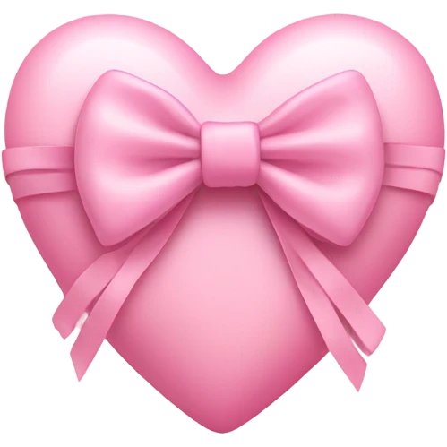Baby pink heart with tied bow emoji