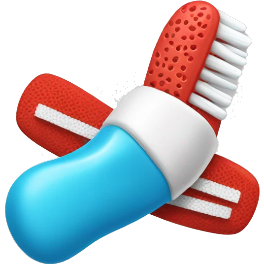 toothbrush with boxing gloves emoji