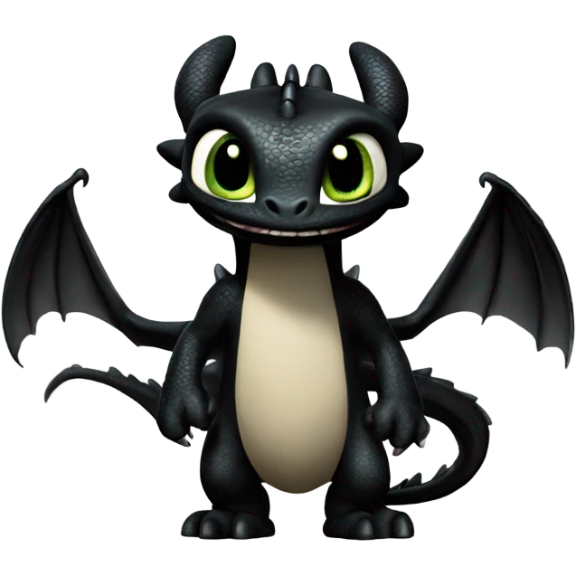 toothless dragon from how to train your dragon emoji